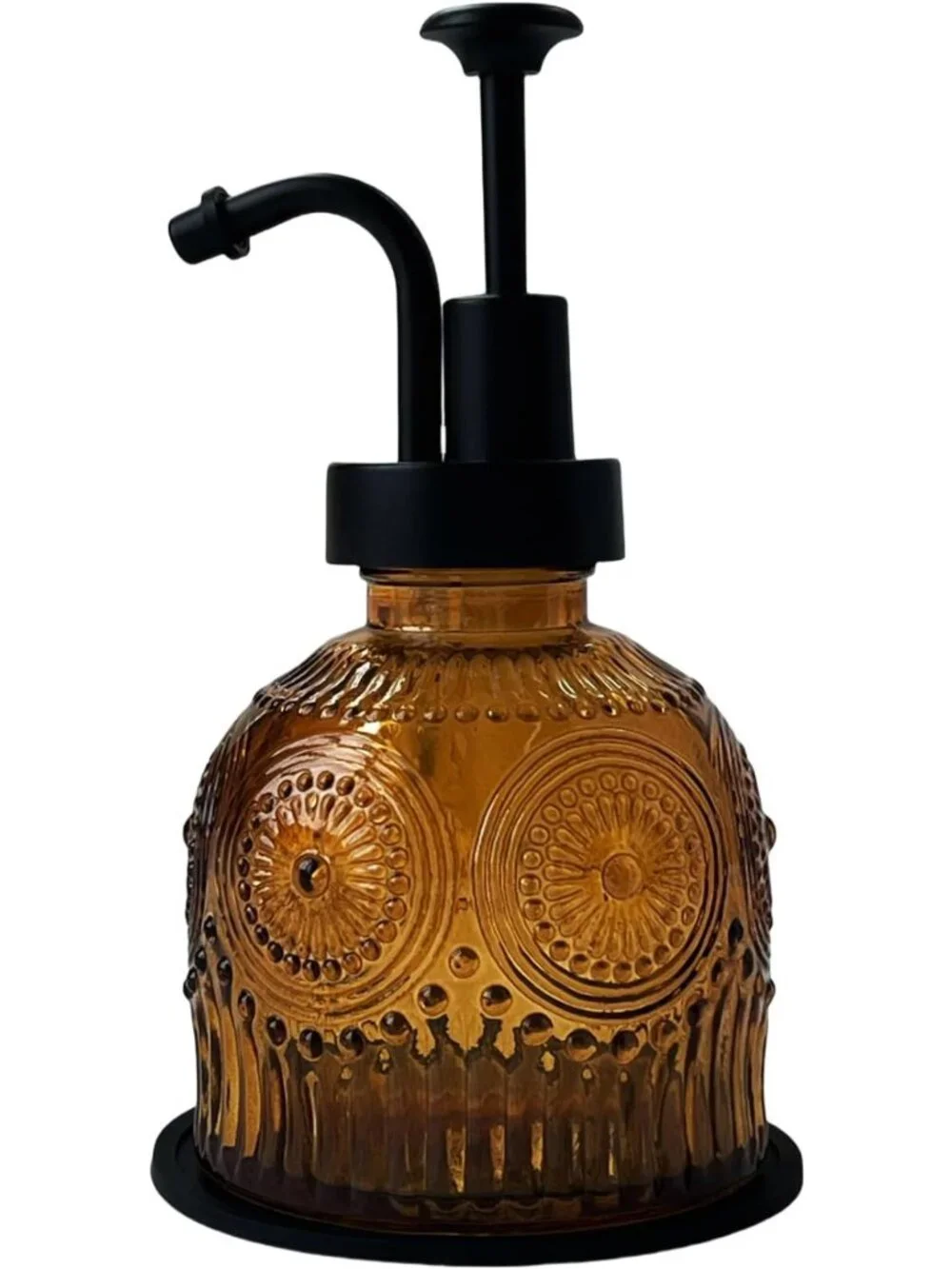 Vintage Glass Soap Dispenser for Bathroom & Kitchen, Rustic Farmhouse Decor